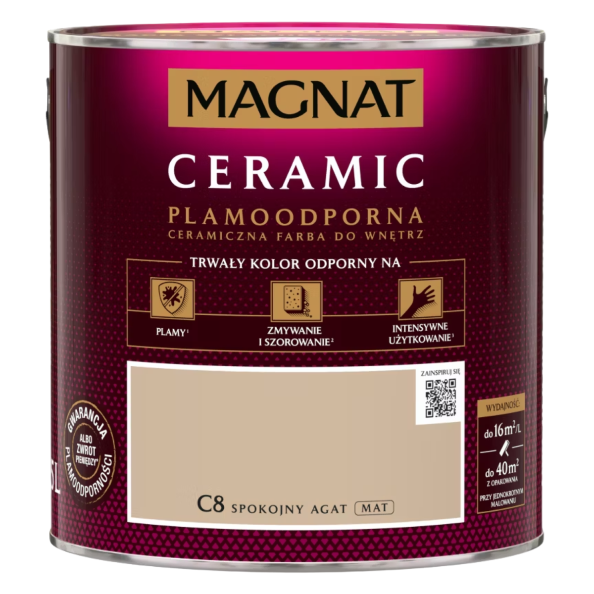 Farba ceramiczna Magnat Ceramic spokojny agat C8 2,5L
