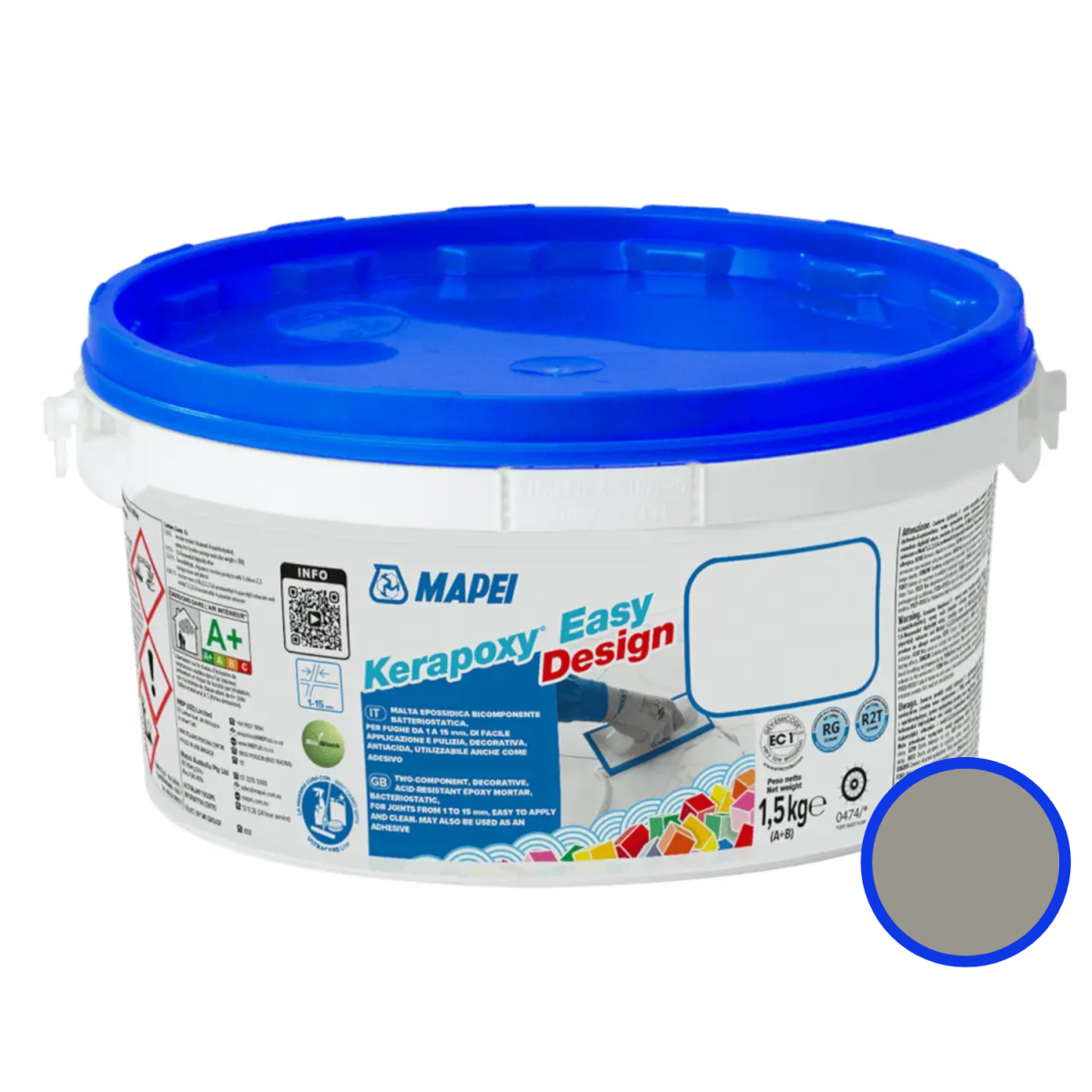 Fuga epoksydowa Mapei Kerapoxy Easy Design tytan 1,5kg