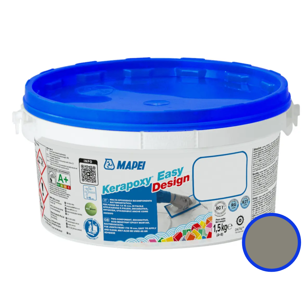 Fuga epoksydowa Mapei Kerapoxy Easy Design szary 1,5kg