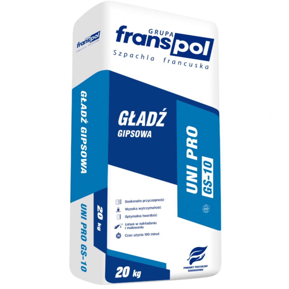 Gładź gipsowa Uni Pro GS-10 Franspol 20 kg
