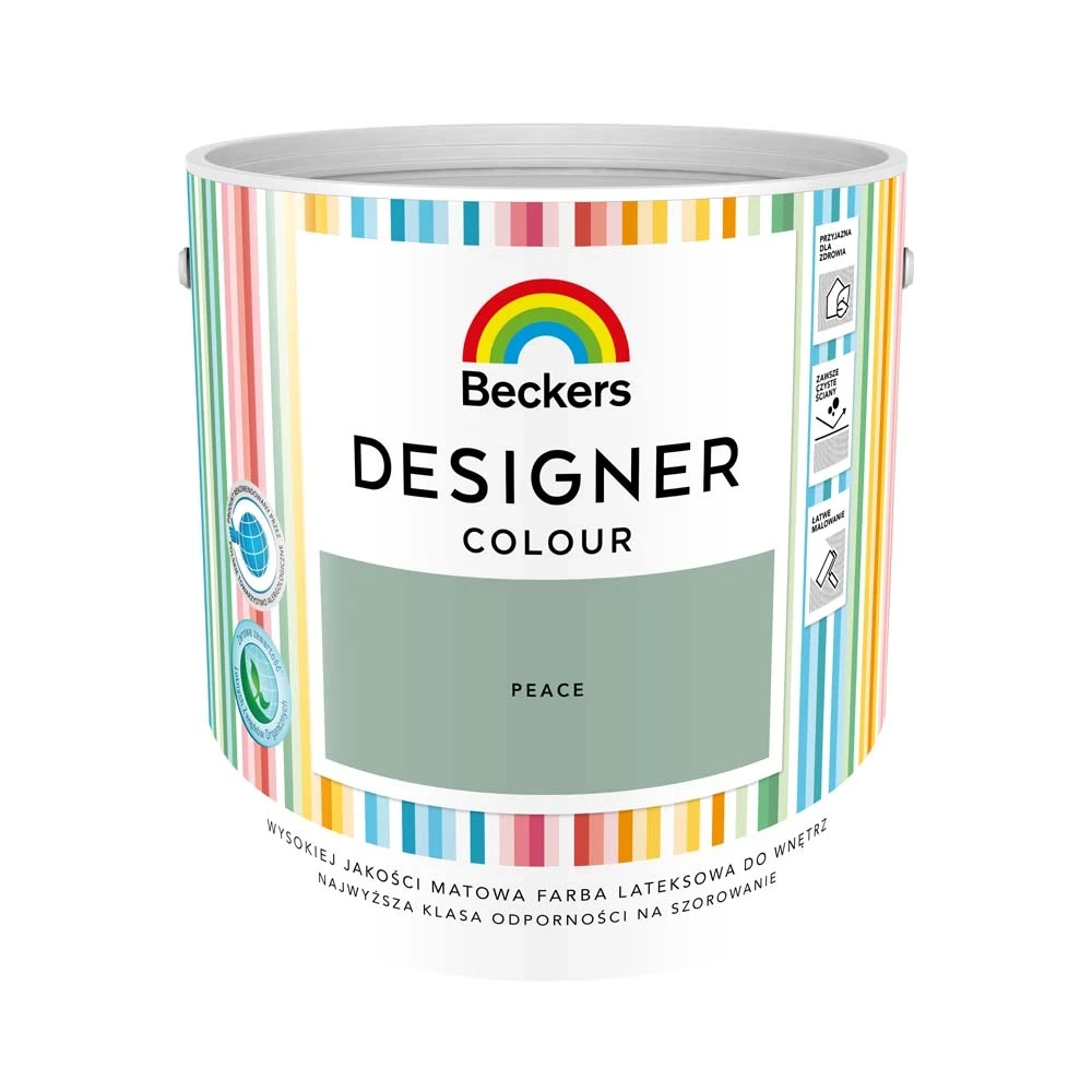 Farba lateksowa Beckers Designer zieleń Peace 2,5 l
