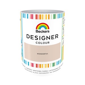 Farba plamoodporna do ścian i sufitów Beckers Designer beżowo-brązowa Wonderful 5 l