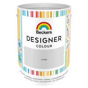 Farba do ścian i sufitów Beckers Designer bardzo jasny szary Luna 5 l