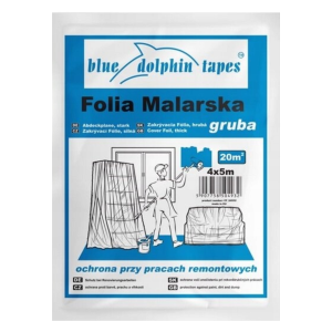 Folia ochronna malarska Blue Dolphin GRUBA 4m x 5m