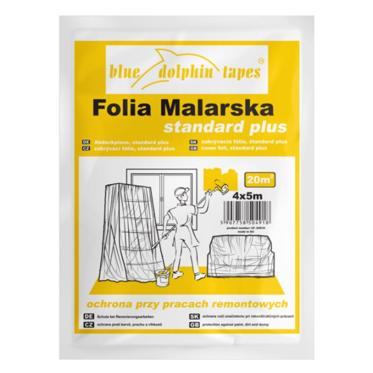 Folia malarska ochronna Blue Dolphin STANDARD PLUS 4m x 5m