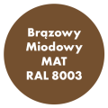 Szybkoschnąca uniwersalna emalia akrylowa Aqua Pro Brązowy Miodowy MAT RAL 8003  2,7L