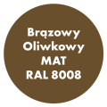 Szybkoschnąca uniwersalna emalia akrylowa Aqua Pro Brązowy Oliwkowy MAT RAL 8008 4,5L