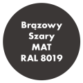 Szybkoschnąca uniwersalna emalia akrylowa Aqua Pro Brązowy Szary MAT RAL 8019 4,5L