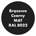 Szybkoschnąca uniwersalna emalia akrylowa Aqua Pro Brązowo Czarny MAT RAL 8022 2,7L