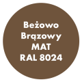 Szybkoschnąca uniwersalna emalia akrylowa Aqua Pro Beżowo Brązowy MAT RAL 8024 2,7L