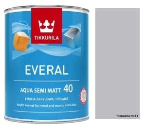 TIKKURILA Everal Aqua Semi Matt [40] 0,9l kolor H488