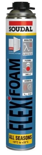 SOUDAL Pianka pistoletowa FLEXIFOAM 750ml Niebieska