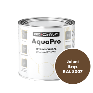 Szybkoschnąca uniwersalna emalia akrylowa Aqua Pro Jeleni Brąz RAL 8007 0,7L