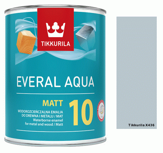 TIKKURILA Everal Aqua Matt [10]  0,9L KOLOR X436