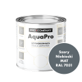 Szybkoschnąca uniwersalna emalia akrylowa Aqua Pro Szary Niebieski MAT RAL 7031 0,8L