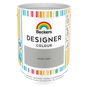 Farba plamoodporna Beckers Designer szara Stony Grey 5L