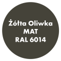 Szybkoschnąca uniwersalna emalia akrylowa Aqua Pro Żółta Oliwka MAT RAL 6014 9L