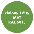 Szybkoschnąca uniwersalna emalia akrylowa Aqua Pro Zielony Żółty MAT RAL 6018 0,7L