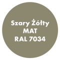 Szybkoschnąca uniwersalna emalia akrylowa Aqua Pro Szary Żółty MAT RAL 7034 2,7L