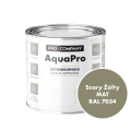 Szybkoschnąca uniwersalna emalia akrylowa Aqua Pro Szary Żółty MAT RAL 7034 0,7L