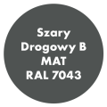 Szybkoschnąca uniwersalna emalia akrylowa Aqua Pro Szary Drogowy B MAT RAL 7043 9L