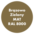 Szybkoschnąca uniwersalna emalia akrylowa Aqua Pro Brązowo Zielony MAT RAL 8000 0,7L