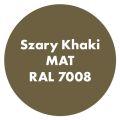 Szybkoschnąca uniwersalna emalia akrylowa Aqua Pro Szary Khaki MAT RAL 7008 0,7L