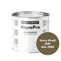 Szybkoschnąca uniwersalna emalia akrylowa Aqua Pro Szary Khaki MAT RAL 7008 0,7L