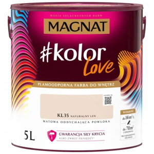Farba lateksowa plamoodporna Magnat kolorLove naturalny len KL35 5L
