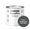 Szybkoschnąca uniwersalna emalia akrylowa Aqua Pro Szary Drogowy B RAL 7043 0,7L