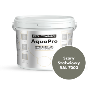 Szybkoschnąca uniwersalna emalia akrylowa Aqua Pro Szary Szałwiowy RAL 7003 4,5L