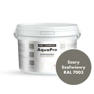Szybkoschnąca uniwersalna emalia akrylowa Aqua Pro Szary Szałwiowy RAL 7003 2,7L