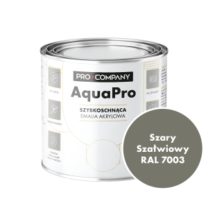 Szybkoschnąca uniwersalna emalia akrylowa Aqua Pro Szary Szałwiowy RAL 7003 0,7