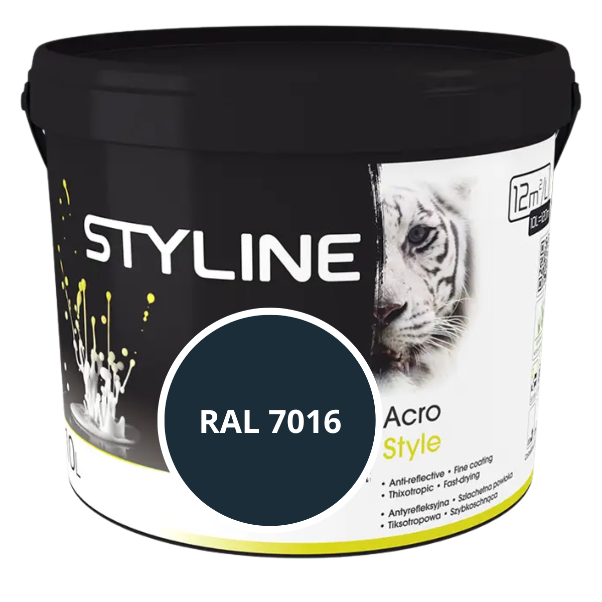 BOLIX STYLINE Acro Style Farba akrylowa antracyt RAL 7016 9L