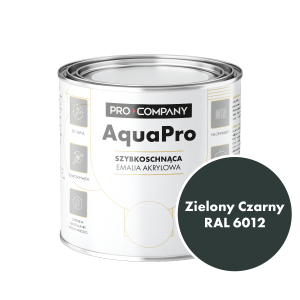 Szybkoschnąca uniwersalna emalia akrylowa Aqua Pro Zielony Czarny RAL 6012 0,7L