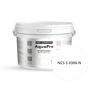 Szybkoschnąca uniwersalna emalia akrylowa Aqua Pro Biel Naturalna NCS S 0300-N 3L