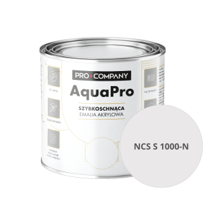 Szybkoschnąca uniwersalna emalia akrylowa Aqua Pro Jasny Szary NCS S 1000-N 0,8L