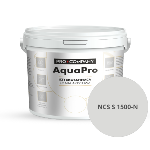 Szybkoschnąca uniwersalna emalia akrylowa Aqua Pro Szary NCS S 1500-N 10L