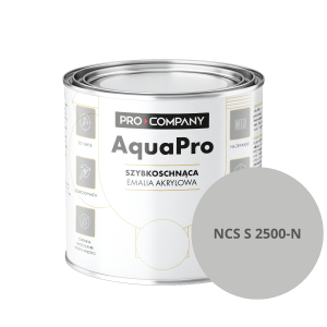 Szybkoschnąca uniwersalna emalia akrylowa Aqua Pro Średnio Ciemny Szary NCS S 2500-N 0,8L