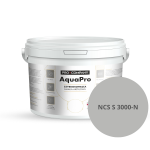 Szybkoschnąca uniwersalna emalia akrylowa Aqua Pro Ciemny Szary NCS S 3000-N 3L