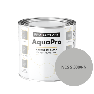 Szybkoschnąca uniwersalna emalia akrylowa Aqua Pro Ciemny Szary NCS S 3000-N 0,8L