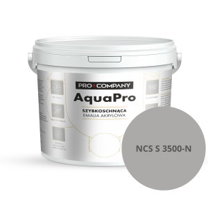 Szybkoschnąca uniwersalna emalia akrylowa Aqua Pro Ciemny Szary NCS S 3500-N 10L