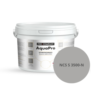 Szybkoschnąca uniwersalna emalia akrylowa Aqua Pro Ciemny Szary NCS S 3500-N 3L