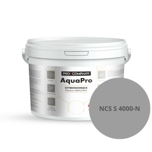 Szybkoschnąca uniwersalna emalia akrylowa Aqua Pro Ciemny Szary NCS S 4000-N 3L