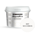 Szybkoschnąca uniwersalna emalia akrylowa Aqua Pro Bardzo Jasny Szary MAT NCS S 0500-N 10L