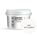 Szybkoschnąca uniwersalna emalia akrylowa Aqua Pro Bardzo Jasny Szary MAT NCS S 0500-N 3L