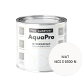 Szybkoschnąca uniwersalna emalia akrylowa Aqua Pro Bardzo Jasny Szary MAT NCS S 0500-N 0,8L