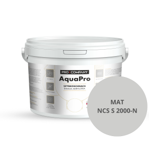 Szybkoschnąca uniwersalna emalia akrylowa Aqua Pro Średni Szary MAT NCS S 2000-N 3L