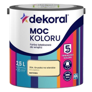 Farba lateksowa Dekoral Moc Koloru gruszka na wierzbie wanilia 2,5L
