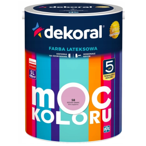 Farba lateksowa Dekoral Moc Koloru różany kwarc 5L